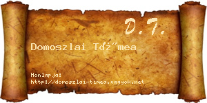 Domoszlai Tímea névjegykártya